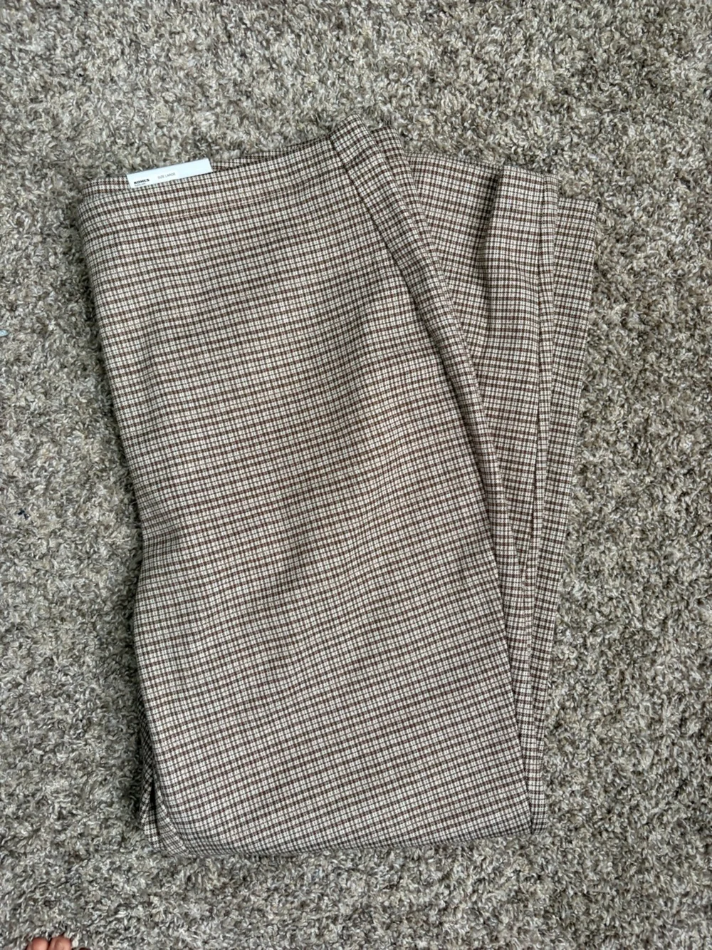 croft & barrow Brown Plaid Chinos